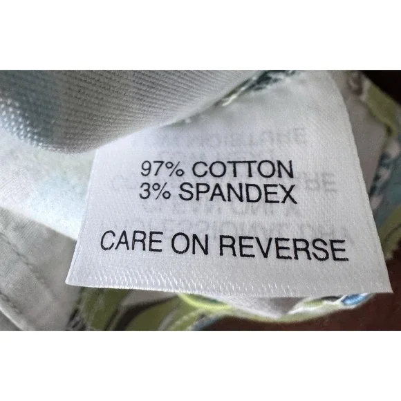 St John Sport Pant Suit Leaf Print Denim Jacket Set Size 16 Vintage - Picture 6 of 10